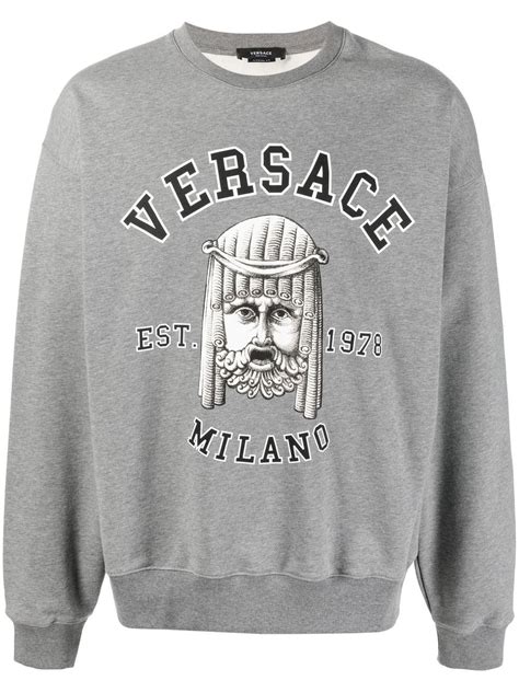 versace jeans crew neck sweatshirt navy|Versace Jeans sweatshirt.